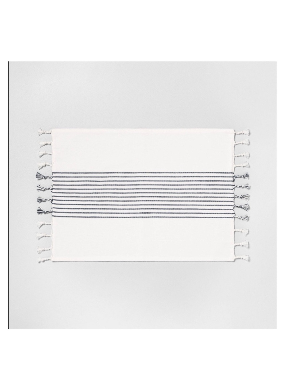 Hearth & Hand Magnolia Striped Fringe Placemats Set of 4 Farmhouse Neutral